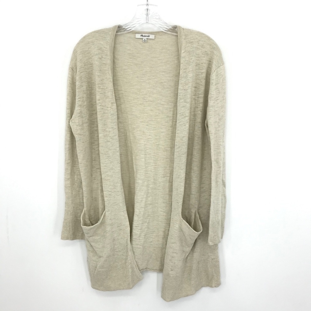 Madewell Cream Loose fit Cardigan Sweater Pockets